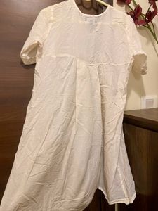 Pure linen Off White Dress