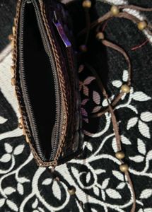 Boho Beaded Crochet Purse