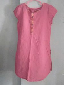 Pink Embellished Tunic Top