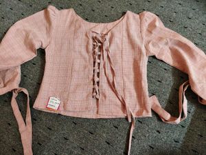 Crop Top With Long Sleeves