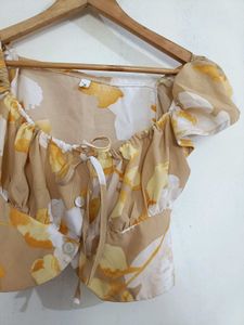 Beige Yellow Top