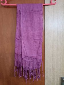 Purple Scarf with Fringes