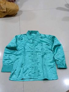 Teal Button-Down Shirt