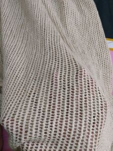 Maxi Cream Winter Dress(Below Knee) Size L