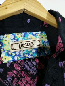 Black with Flowers Shirt