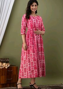Nevisha Style Cotton Maternity And Feeding Kurti