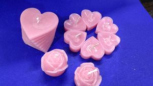 Light Pink Unscented Candles Set