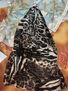 Animal Print Halter Top