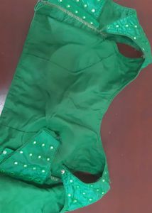 Green Embellished Blouse - Padded