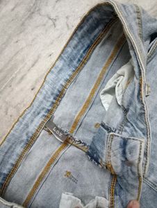 Light Blue Denim Jeans, Mid Rise