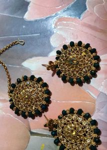 Green &amp; Gold Jewelry Set