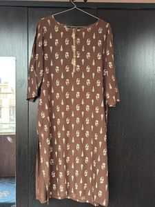 Brown Printed Kurti