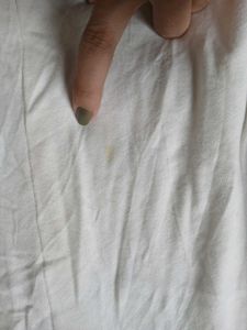 Thrifted Thin White Hoodie T-Shirt