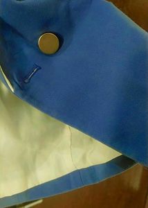 Blue Double-Breasted Blazer