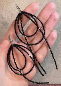Black Crystal Shine Earring