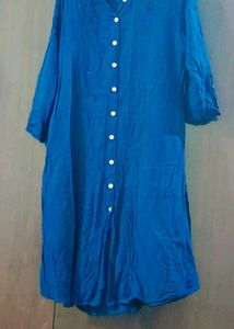 Blue Button-Down Tunic 🎉COMBO OF TWO🎉