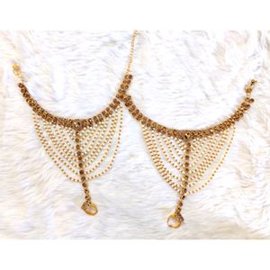 Women's Bridal Beautiful Anklet & Toe Ring 💍