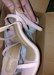 Trendy Pink Heeled Sandals