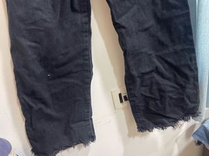 Wide Leg Button Denim Pants