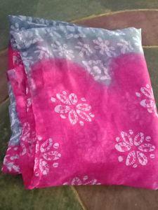 pink with gray stitched chudithar