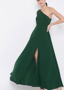 One Shoulder Flared Maxi Dress