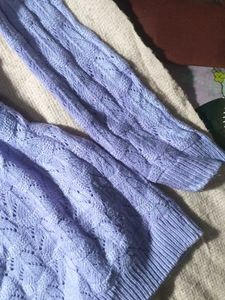Lavender Knit Sweater w/ Collar