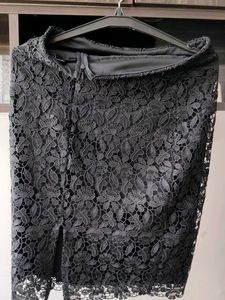 Black Lace Pencil Skirt