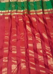 Elegant Red &amp; Green Saree