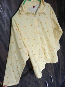 Yellow Shirt With Heart Print 💓✨