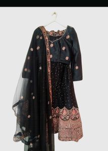 Black Embellished Lehenga Choli Set