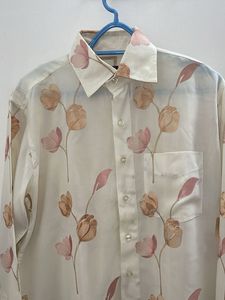 Floral Embroidered Georgette Shirt