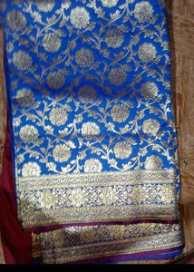 Elegant Blue Banarasi Saree