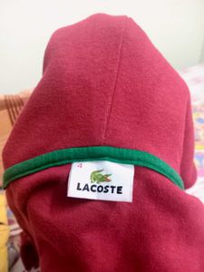 Lacoste marron color unisex hoodie