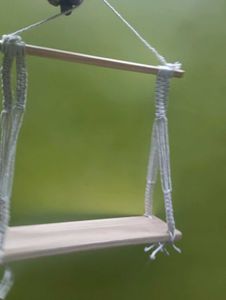 Handmade Wooden &amp; Macrame Swing