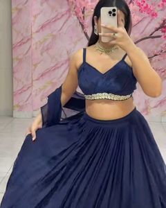 Elegant Navy Blue Ethnic Blouse