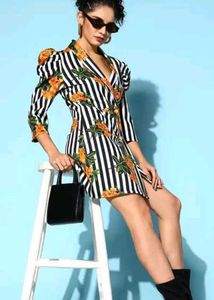 Striped Blazer Dress
