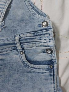 Blue Washed Dangree For Girls
