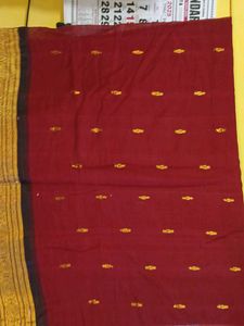 Maroon &amp; Gold Saree