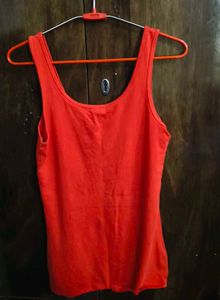 Red Sleeveless Tank Top