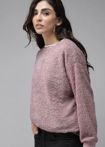 Cozy Mauve Pullover Sweater