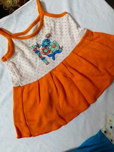 Vintage Kids Orange Dress