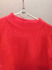 Orange cropped Sweater