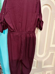 Maroon Shirt Dress