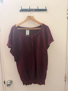 Burgundy Knit Top