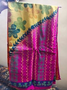 Multicolored Crepe Printed Saree