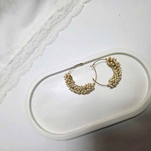 Pearl Hoop Earrings