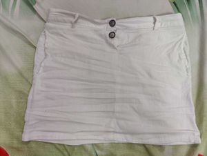 White Mini Skirt partywear brand new unused