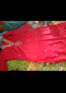 Cotton silk embroidery kurta set with heavy dupatt