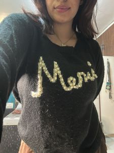Black &#39;Merci&#39; Sweater