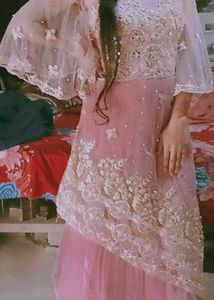 Pink Embellished Occasion Dress